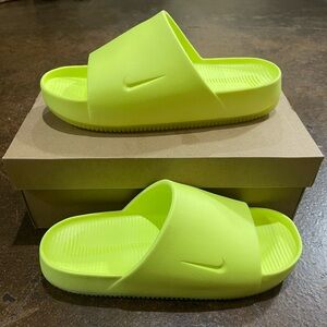 Nike Men's Neon Green Slide Sandals